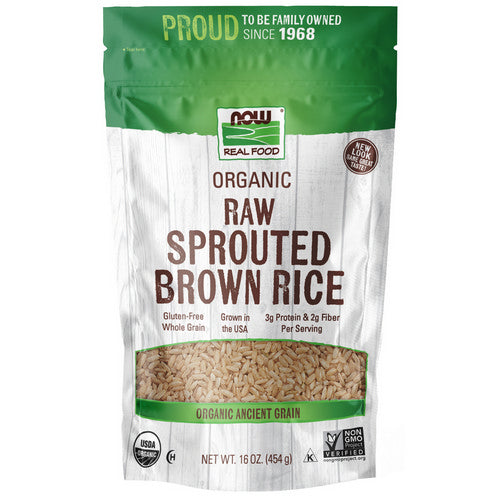 Organic Sprouted Brown Rice 16 oz by Now Foods
