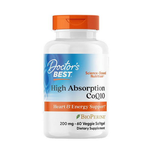 High Absorption COQ10 with Bioperine 60 Veggie Softgels by Doctors Best