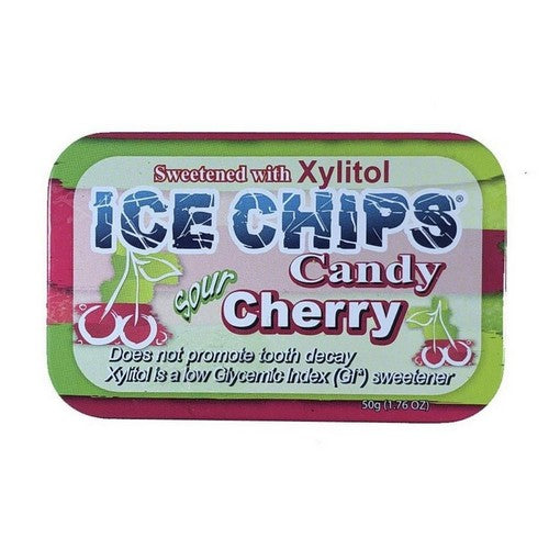 Hand Crafted Candy Tin Cherry Sour 1.76 Oz by Ice Chips Candy