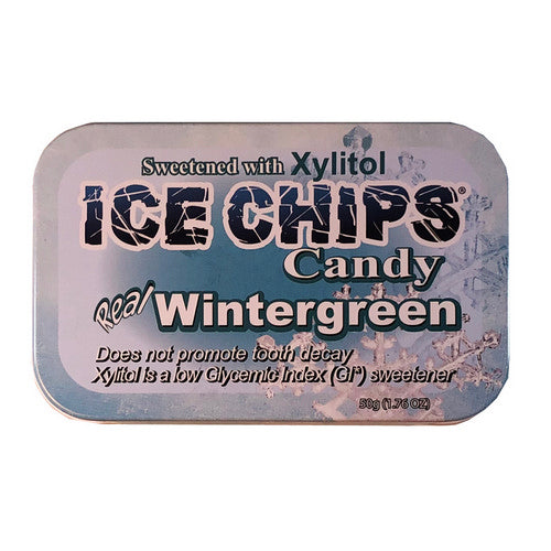 Hand Crafted Candy Tin Wintergreen 1.76 Oz by Ice Chips Candy