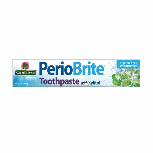 PerioBrite Toothpaste with Xylitol Flouride-Free Wintermint 4 Oz by Nature's Answer