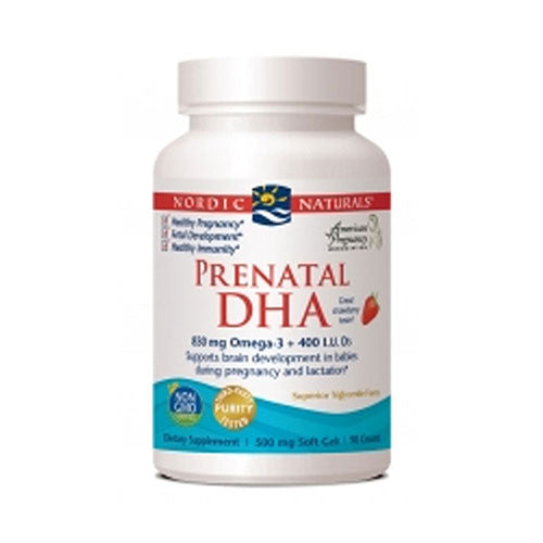 Prenatal DHA Strawberry 90 Softgels by Nordic Naturals