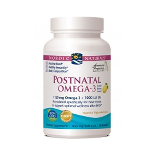 Postnatal Omega-3 Lemon 60 Softgels by Nordic Naturals