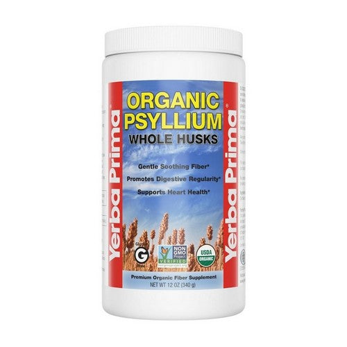 Organic Psyllium Whole Husks 12 Oz by Yerba Prima