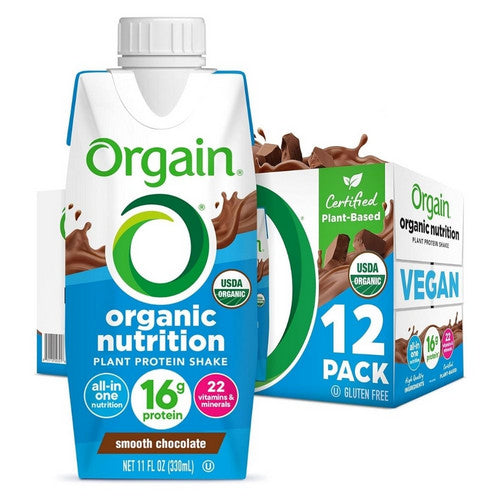 Vegan Nutritional Shake Smooth Chocolate 11 Oz(Case Of 12) by Orgain