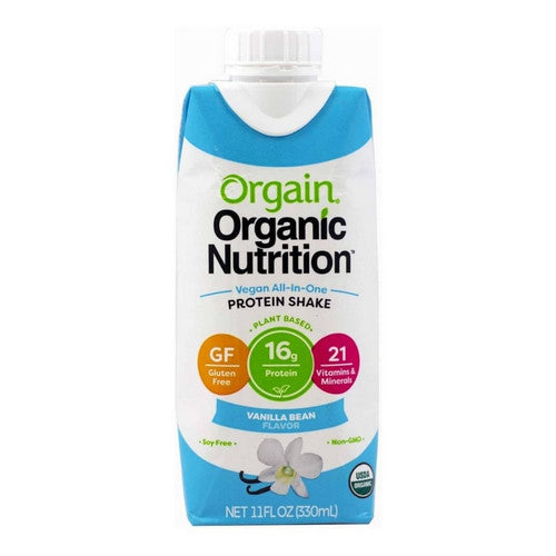Organic Vegan Nutritional Shake Sweet Vanilla Bean 11 Oz(Case Of 12) by Orgain