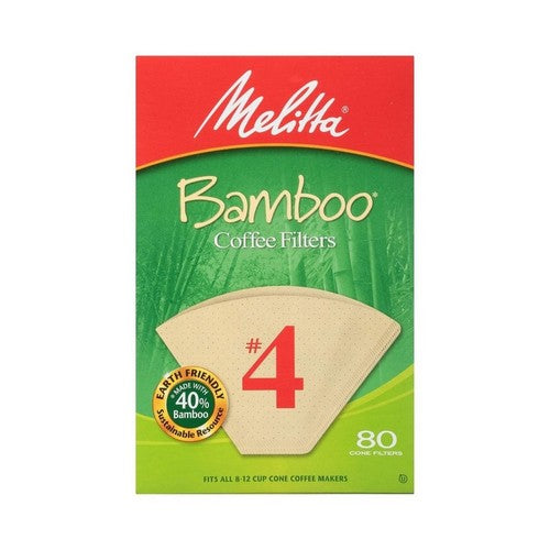 Natural Brown Cone Filter No4 80 Count by Melitta