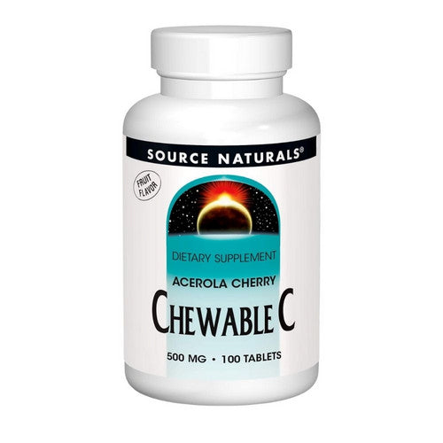 Chewable C Acerola Cherry 100 Tabs by Source Naturals