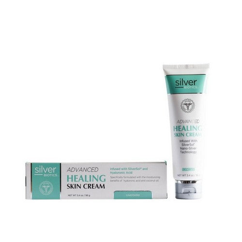 Advanced Healing Skin Cream Unscented 3.4 oz by Silver Biotics (American Biotech Labs)