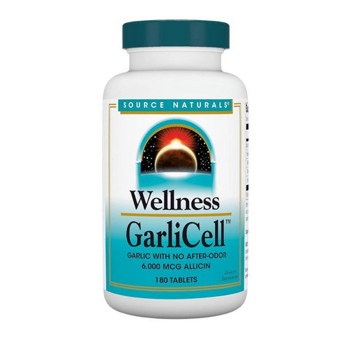 Wellness GarliCell 180 Tabs by Source Naturals