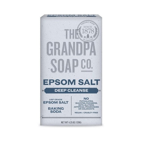 Epsom Salt Deep Cleanse Bar Soap 4.25 Oz by Grandpa's Brands Company