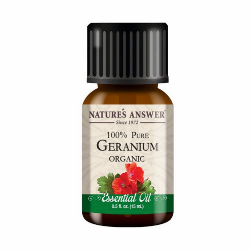 Pure Organic Essential Oil Geranium 0.5 Oz by Nature's Answer