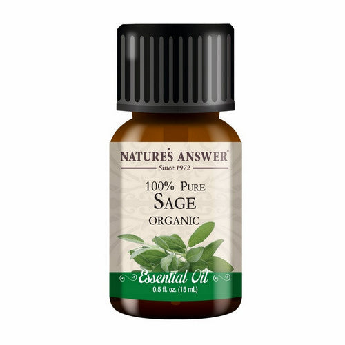 Pure Organic Essential Oil Sage 0.5 Oz by Nature's Answer