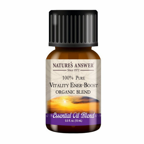 Pure Organic Essential Oil Blend Vitality Ener-Boost 0.5 Oz by Nature's Answer