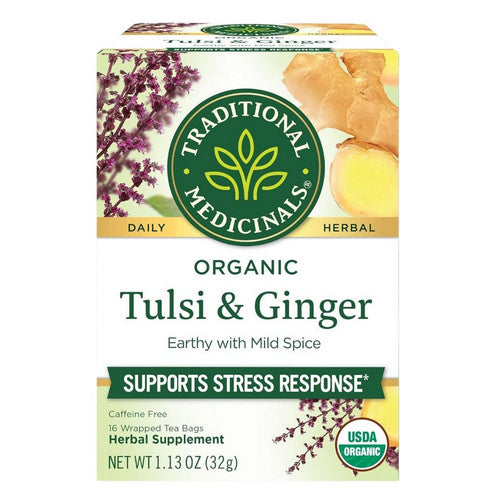 Organic Tulsi And Ginger 16 Bags by Traditional Medicinals