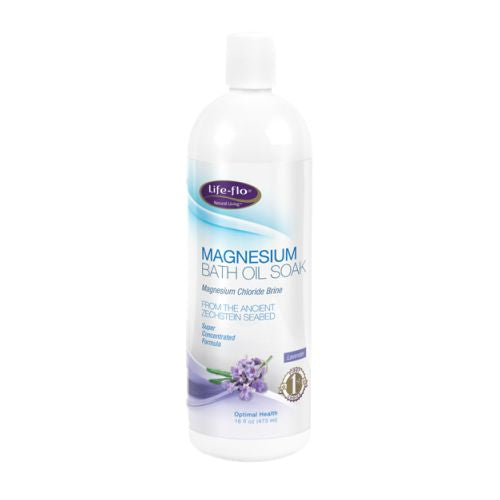 Magnesium Bath Oil Soak Lavender, 16 oz by Life-Flo