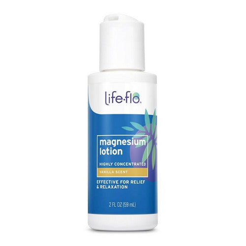 Magnesium Lotion Travel Size Vanilla, 2 oz by Life-Flo