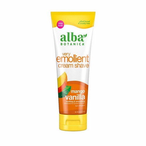 Very Emollient Cream Shave Mango Vanilla 8 Oz by Alba Botanica