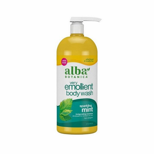 Very Emollient Body Wash Sparkling Mint 32 Oz by Alba Botanica