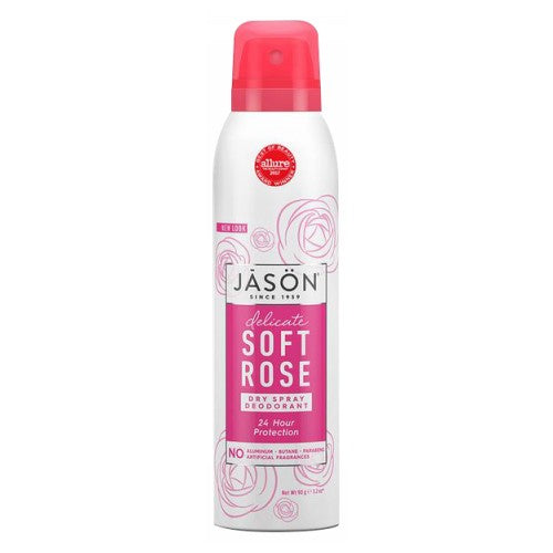 Deodorant Spray Soft Rose 3.8 Oz by Jason Natural Products
