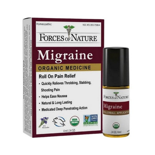 Migraine Roll-On Organic Plant Medicine 4 Ml by Forces of Nature