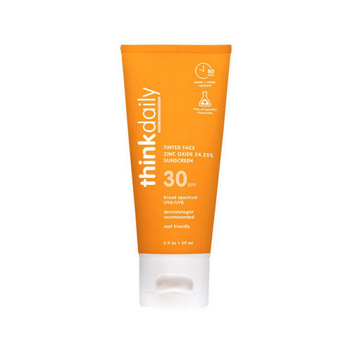 Thinkdaily Tinted Face Zinc Oxide Sunscreen SPF 30 2 Oz by Thinkbaby