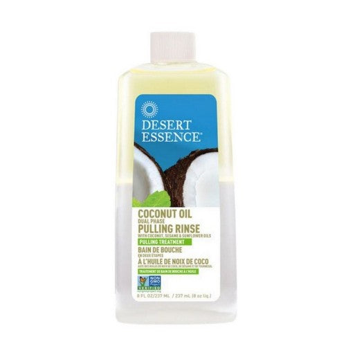 Coconut Oil Dual Phase Pulling Rinse 8 Oz by Desert Essence