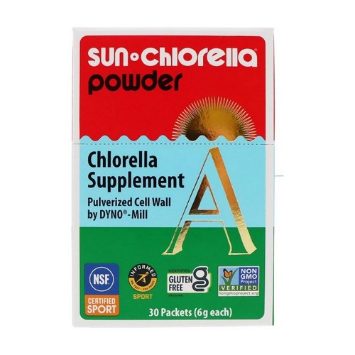 Powder Green Algae Superfood Supplement Chlorophyll 30 Packets by Sun Chlorella