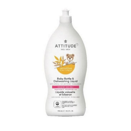 Sensitive Skin Care Natural Baby Bottle & Dishwashing Liquid - Baby 23.6 Oz by Attitude