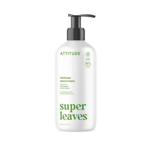 Super Leaves Hand Soap Orange Leaves Olive Leave & Grape Seed Oil 15.9 Oz by Attitude