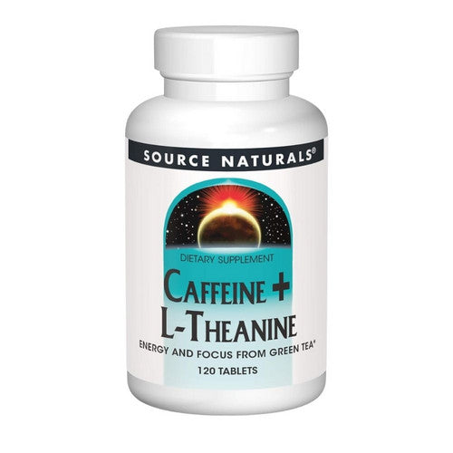 Caffeine+ L-Theanine 120 Tabs by Source Naturals