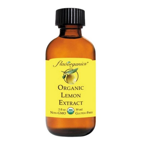 Lemon Extract Compliments Organic Lemon Extract 2 Oz by Flavorganics
