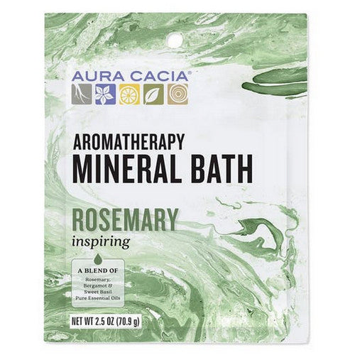 Aromatherapy Mineral Bath Inspiring Rosemary 2.5 Oz by Aura Cacia