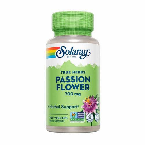 True Herbs Passion Flower 100 Veg Caps by Solaray