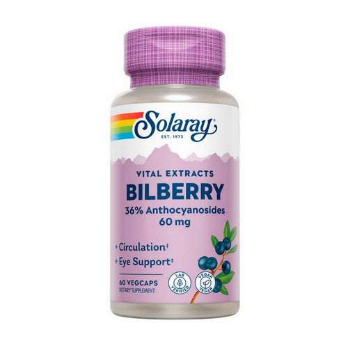 Vital Extracts Bilberry 60 Veg Caps by Solaray