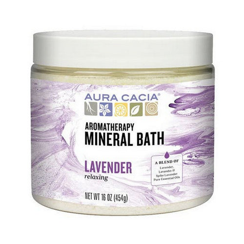 Aromatherapy Mineral Bath Relaxing Lavender 16 Oz by Aura Cacia