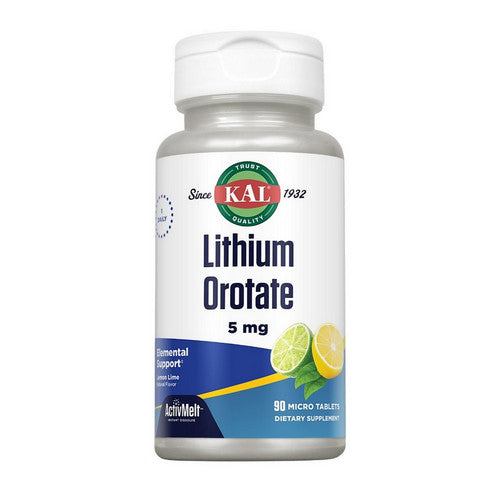 Lithium Orotate Lemon Lime 90 Count by Kal