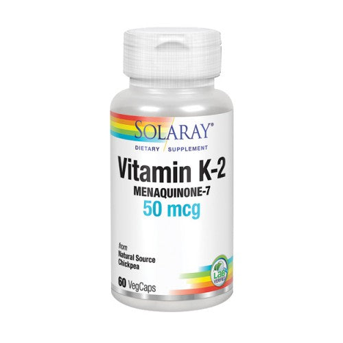 Triple Strength Vitamin K-2 Menaquinone-7 60 Veg Caps by Solaray