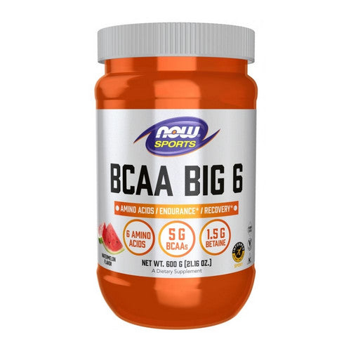 BCAA Big 6 Watermelon Flavor 600 Grams by Now Foods