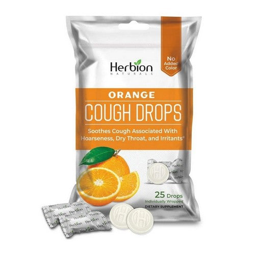 Cough Drops Orange 25 Count by Herbion Naturals