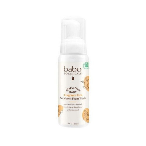 Sensitive Baby Newborn Foam Wash Fragrance Free 9 Oz by Babo Botanicals