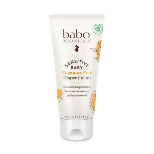 Sensitive Baby Nappy Rash Cream Fragrance Free 3 Oz by Babo Botanicals