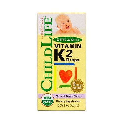 Organic Vitamin K2 Drops Natural Berry 0.25 Oz by Child Life Essentials