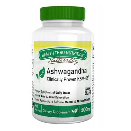 Ashwagandha 90 Veg  Caps by Health Thru Nutrition