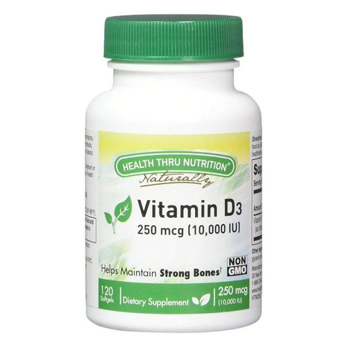 Vitamin D3 In Oraginc Extra Virgin Olive Oil 120 Softgels by Health Thru Nutrition
