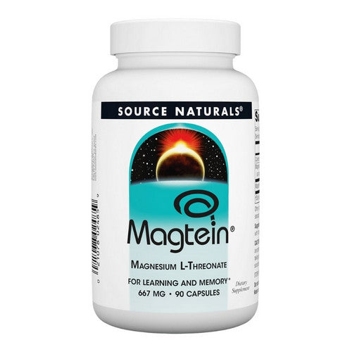 Magtein Magnesium L-Threonate 90  Caps by Source Naturals