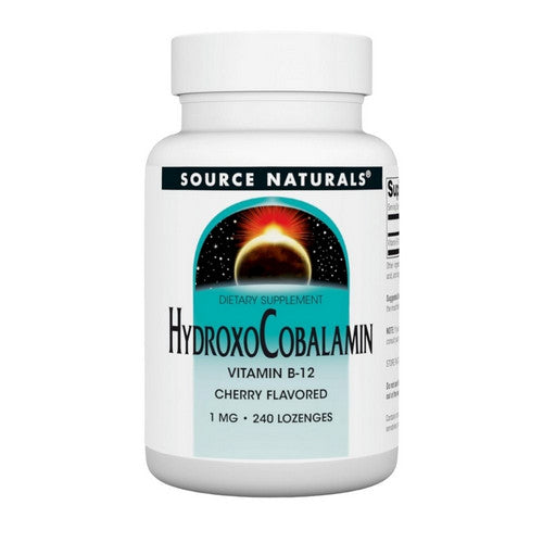HydroxoCobalamin Vitamin B-12 Cherry 240 Count by Source Naturals