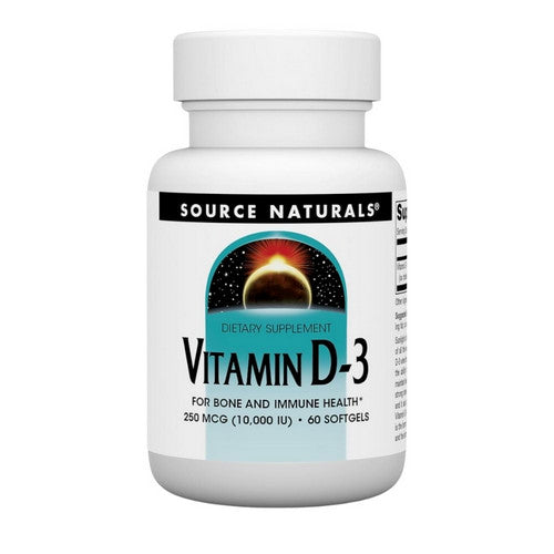 Vitamin D-3 60 Softgels by Source Naturals