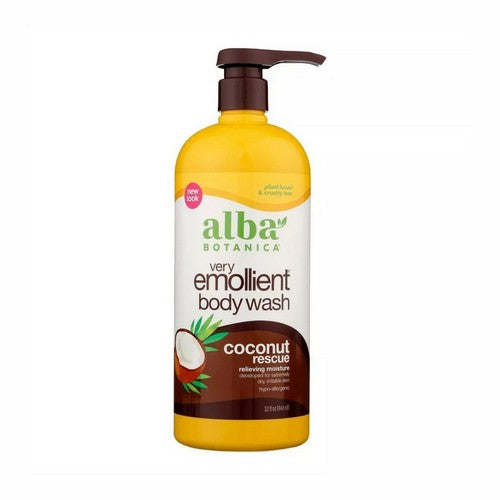 Very Emollient Body Wash Coconut Rescue 32 Oz by Alba Botanica
