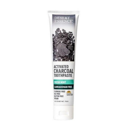 Activated Charcoal Carragenan Free Toothpaste 6.25 Oz by Desert Essence